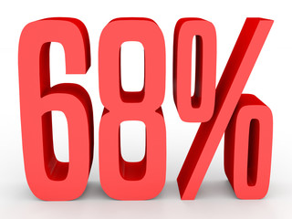 Sixty eight percent off. Discount 68 %. - obrazy, fototapety, plakaty