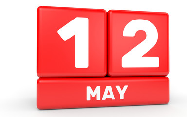 May 12. Calendar on white background.