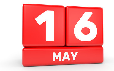 May 16. Calendar on white background.