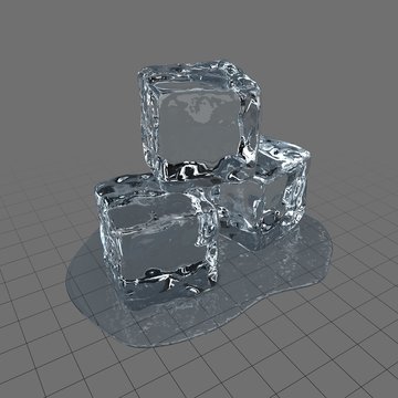 Stack of ice cubes