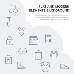 clothes, shopping outline vector icons and elements background concept on grey background...Multipurpose use on websites, presentations, brochures and more