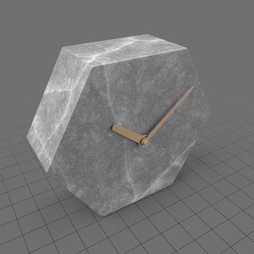 Polygonal marble clock