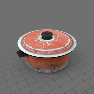 Rusty cooking pot