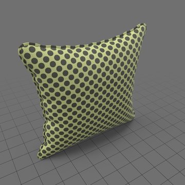 Square pillow with polkadots