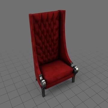 Armchair with high back