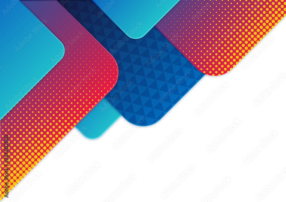 Poster abstract background with the effect of three-dimensional layers.