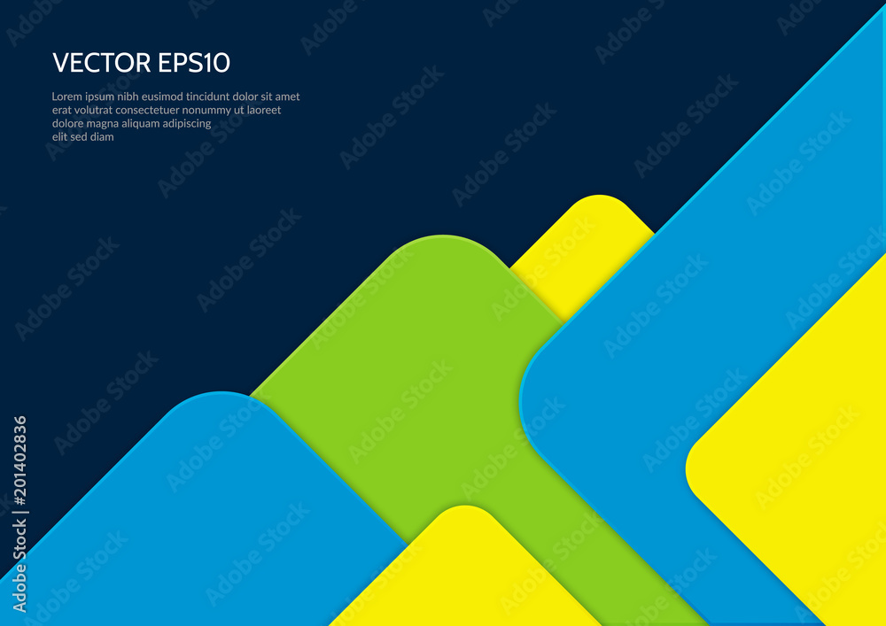Poster abstract background with the effect of three-dimensional layers.