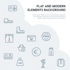 clothes, shopping outline vector icons and elements background concept on grey background...Multipurpose use on websites, presentations, brochures and more