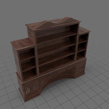 Wooden bookshelf