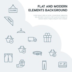 clothes, shopping outline vector icons and elements background concept on grey background...Multipurpose use on websites, presentations, brochures and more