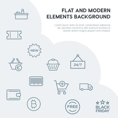 clothes, shopping outline vector icons and elements background concept on grey background...Multipurpose use on websites, presentations, brochures and more