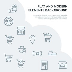 clothes, shopping outline vector icons and elements background concept on grey background...Multipurpose use on websites, presentations, brochures and more