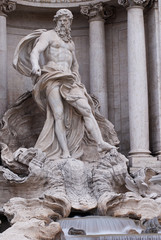 A statue of Oceanus, Trevi Fountain, Rome, Italy. © Benedictus
