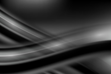 Black abstract background with blurred curved lines.
