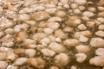 An angry Lake Huron after an April snowstorm