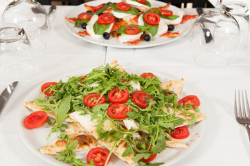 flat bread and pizza