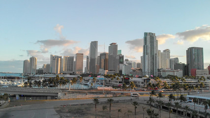Obraz premium Aerial view of Downtown Miami