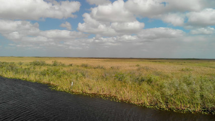 Aerial view of Everglades landscape, Florida