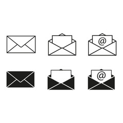 Set envelopes icons email
