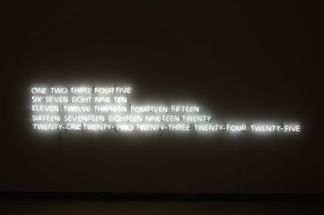 Glowing light letter art
