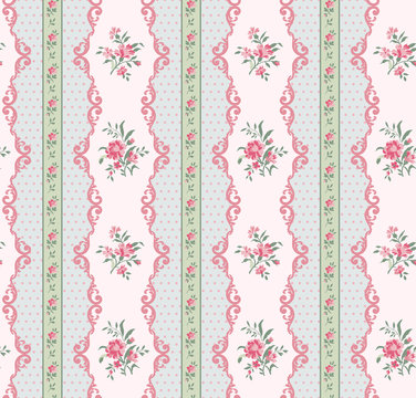 shabby background with floral ornament