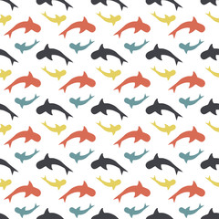 color pattern with sharks