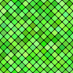 Green abstract seamless diagonal square pattern background design - vector graphic