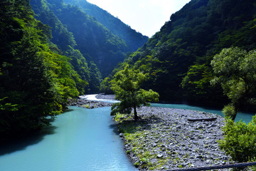 Oikawa River in Shizuoka Prefecture, Japan