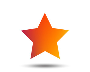 Star sign icon. Favorite button. Navigation symbol. Blurred gradient design element. Vivid graphic flat icon. Vector