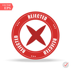 Obraz premium Delete X-Cross rounded icon. Vector style is flat iconic symbol inside a circle, red color, transparent background.