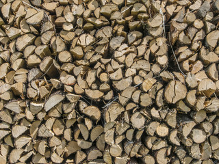 Stack of wood background horizontal