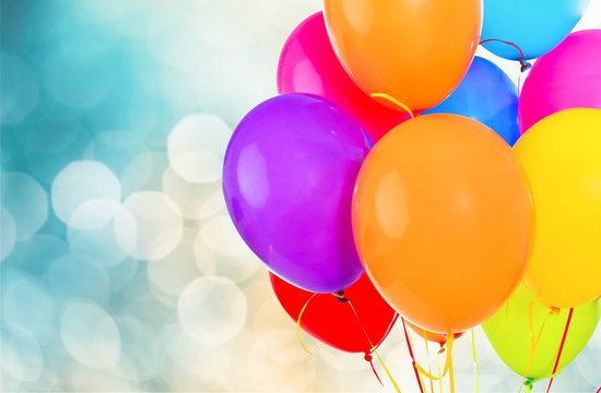 Colorful balloons on background