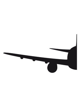 hälfte halb halbes geteilt vorne front flugzeug fliegen pilot maschine jumbo jet silhuette schwarz umriss urlaub ferien reise
