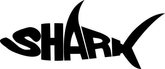 Obraz premium stylizowane słowo rekin