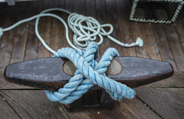 Blue docking rope 