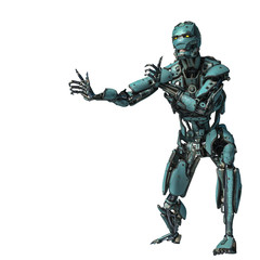 Fototapeta premium cyborg robot in a mission