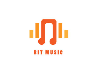 bit music logo illustration