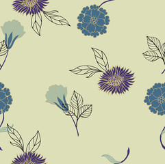 Abstract elegance pattern with floral background.