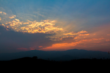 Sunset or sunrise time sky and clouds 