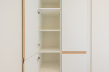 beautiful cabinet with in a modern room