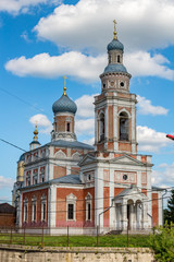 Fototapeta na wymiar Serpukhov, Russia - August 2017: The Assumption Church of the 19th Century in Serpukhov 