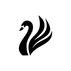 Naklejka premium swan logo vector