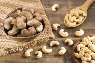 Fototapeta na wymiar Cashew nuts - Anacardium occidentale
