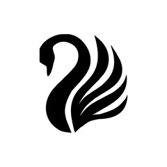 Obraz premium swan logo vector
