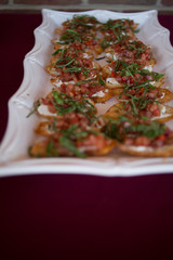 Bruschetta Isolated on a White Plate