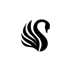 Obraz premium swan logo vector