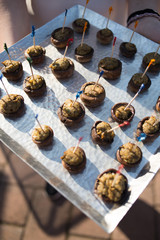 Stuffed Mushrooms on a Silver Platter