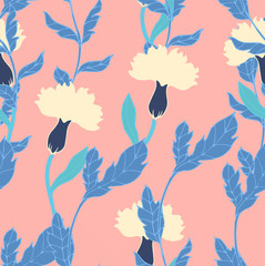 Abstract elegance pattern with floral background.