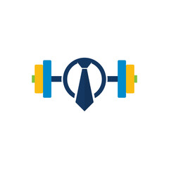 Barbell Job Logo Icon Design