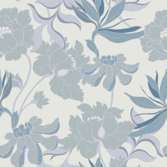 Abstract elegance pattern with floral background.